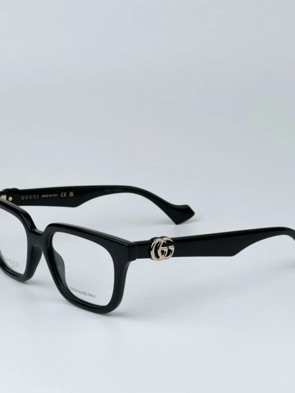 Gucci GG1536O 001 BRAND NEW Eyeglasses Black Square Women